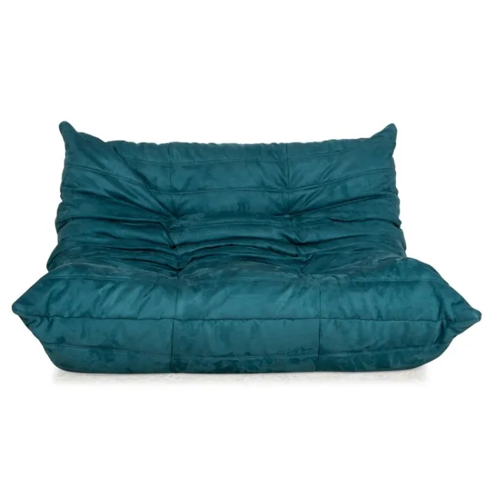 Pamono Blue Fabric Togo 2-Seater Sofa by Michel Ducaroy for Ligne Roset Hot