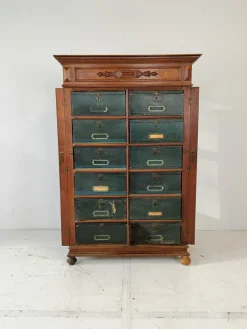 Pamono Blue Filing Cabinet in Oak Discount