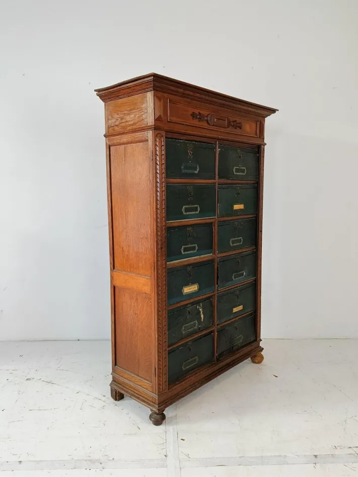 Pamono Blue Filing Cabinet in Oak Discount