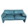 Pamono Blue Maralunga Sofa by Vico Magistretti for Cassina, 2000s New