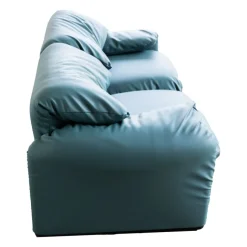 Pamono Blue Maralunga Sofa by Vico Magistretti for Cassina, 2000s New