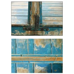 Pamono Blue Wooden Double School Desk Sale