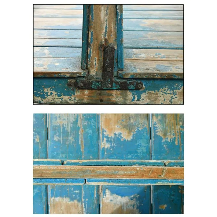 Pamono Blue Wooden Double School Desk Sale