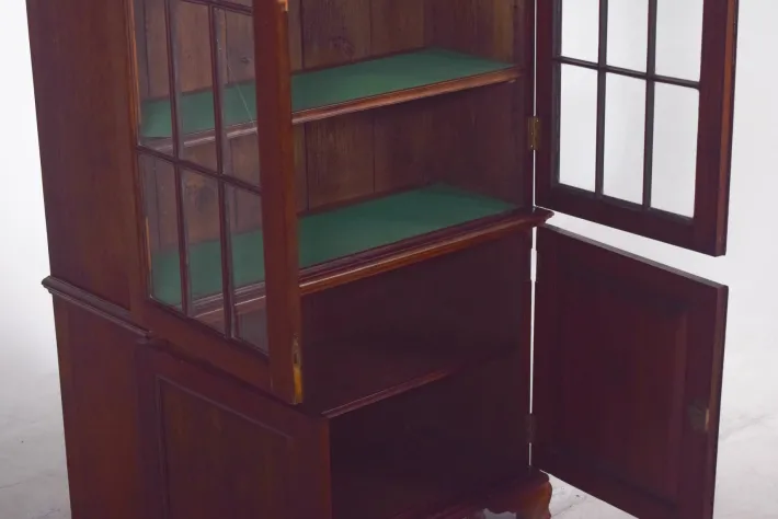 Pamono Bookcase with Glass Doors, 1930s Hot
