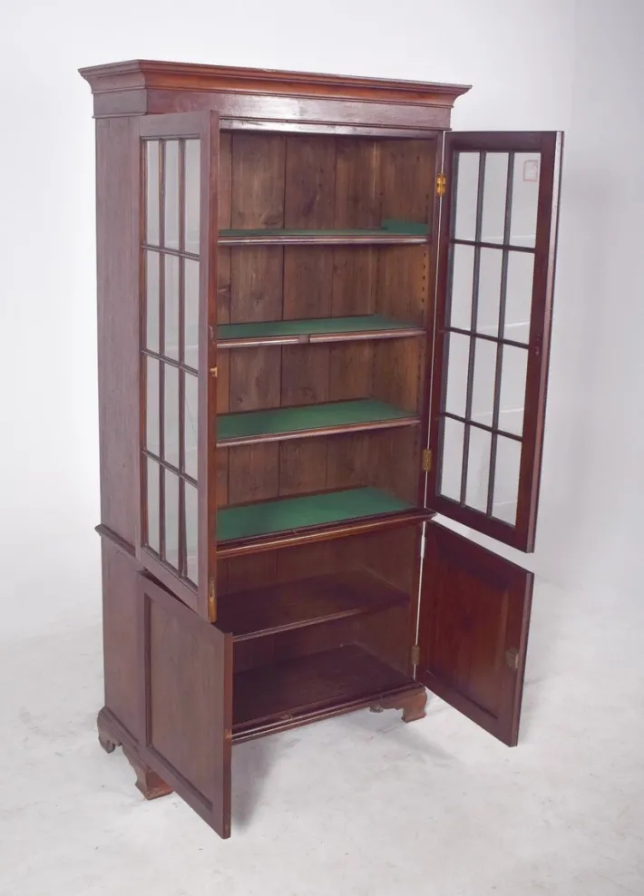 Pamono Bookcase with Glass Doors, 1930s Hot