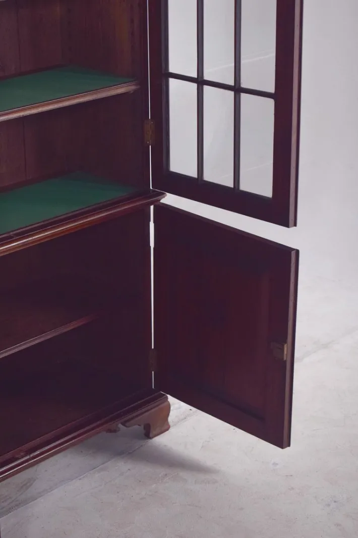 Pamono Bookcase with Glass Doors, 1930s Hot
