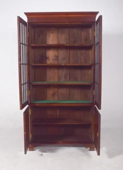 Pamono Bookcase with Glass Doors, 1930s Hot