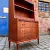 Pamono Bookcase with Secretary and Chest of Drawers in Teak, Denmark