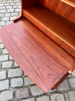 Pamono Bookcase with Secretary and Chest of Drawers in Teak, Denmark