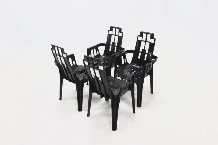 Pamono Boston Chairs by Pierre Paulin for Henry Massonnet, France, 1980s, Set of 4