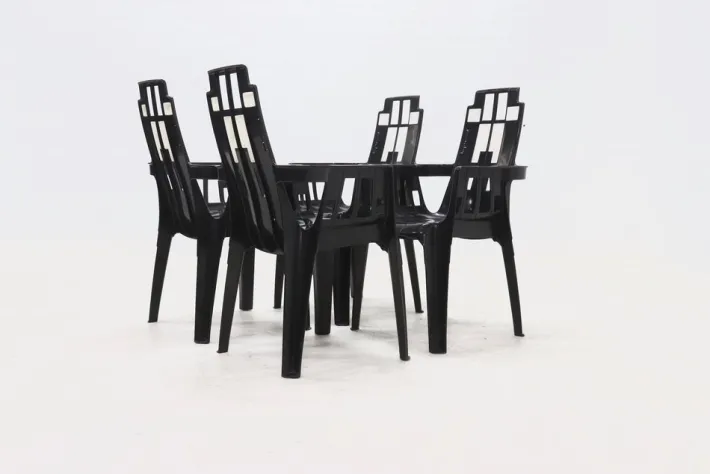 Pamono Boston Chairs by Pierre Paulin for Henry Massonnet, France, 1980s, Set of 4