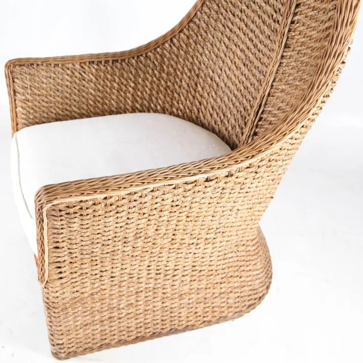 Pamono Braided Rush Throne, 1970s New