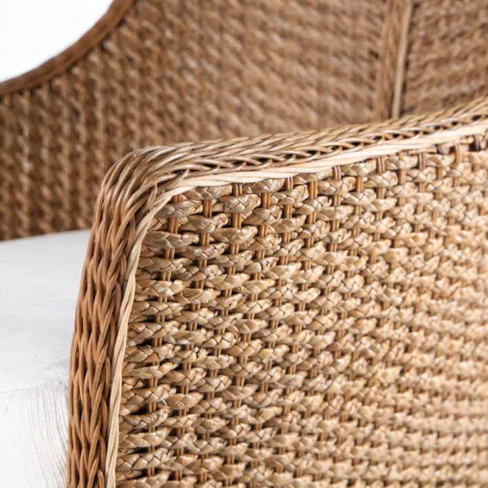 Pamono Braided Rush Throne, 1970s New