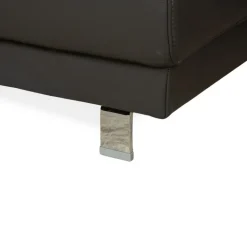 Pamono Brand Face Corner Sofa and Ottoman in Dark Grey Leather from Ewald Schillig, Set of 2 Best