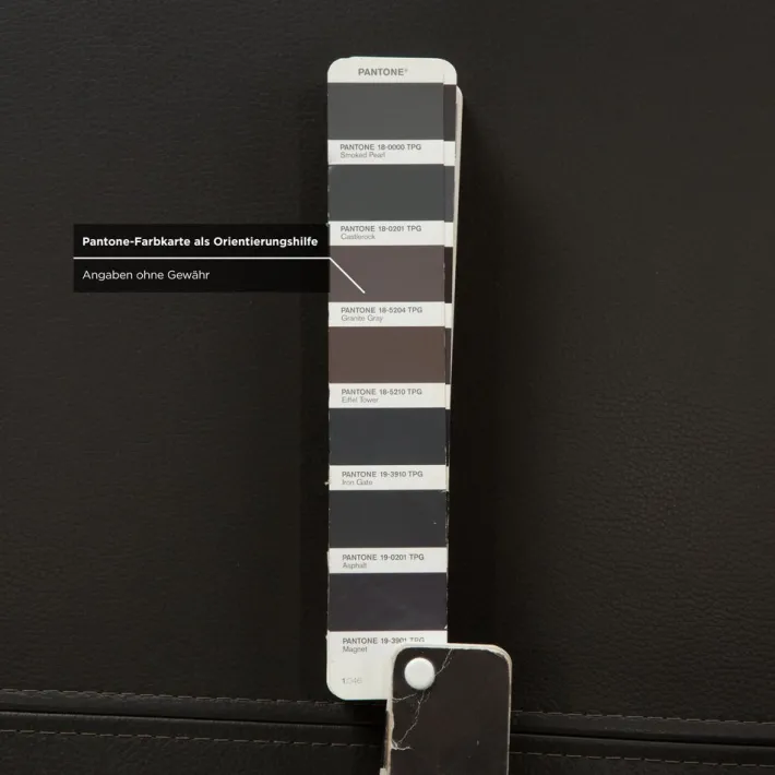 Pamono Brand Face Corner Sofa and Ottoman in Dark Grey Leather from Ewald Schillig, Set of 2 Best