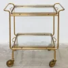 Pamono Brass and Glass Food Trolley, 1950s