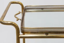 Pamono Brass and Glass Food Trolley, 1950s