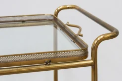 Pamono Brass and Glass Food Trolley, 1950s