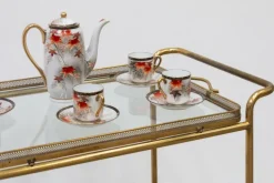 Pamono Brass and Glass Food Trolley, 1950s