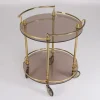 Pamono Brass and Smoked Glass Trolley, 1970s New
