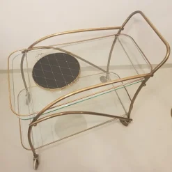 Pamono Brass Bar Cart, 1950s Clearance