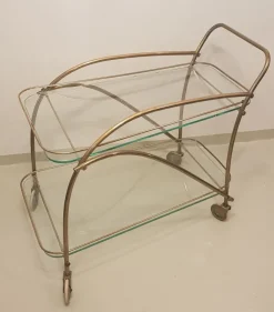 Pamono Brass Bar Cart, 1950s Clearance