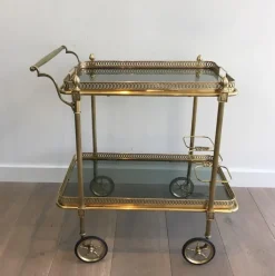 Pamono Brass Drinks Trolley by Maison Jansen Online