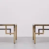 Pamono Brass Square Side Tables from Belgo Chrome, 1970s, Set of 2 Online