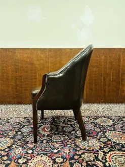 Pamono Brown Chesterfield Tub Office Chair