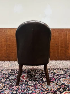 Pamono Brown Chesterfield Tub Office Chair