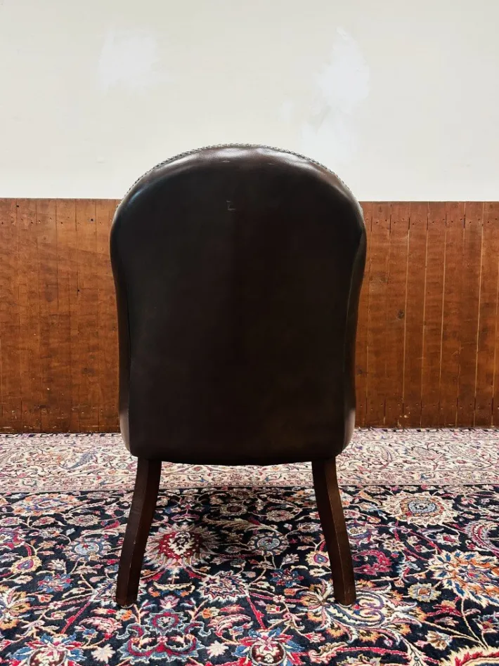 Pamono Brown Chesterfield Tub Office Chair