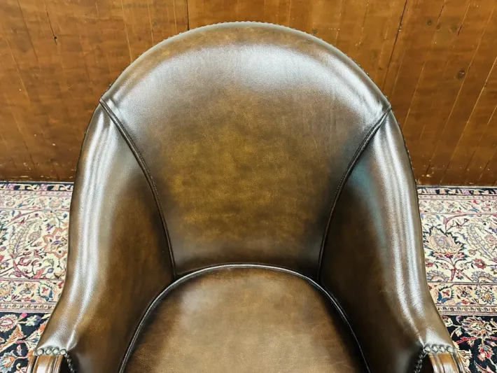 Pamono Brown Chesterfield Tub Office Chair