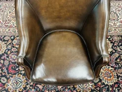 Pamono Brown Chesterfield Tub Office Chair