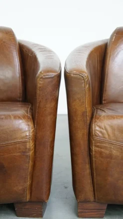 Pamono Brown Cowhide Aviator Armchairs, Set of 2 New