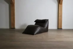 Pamono Brown Leather Le Bambole Chaise Longue by Mario Bellini for B&B Italia, 1970s Best