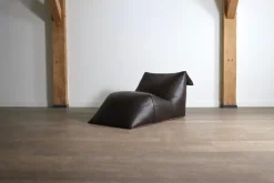 Pamono Brown Leather Le Bambole Chaise Longue by Mario Bellini for B&B Italia, 1970s Best