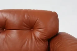 Pamono Brown Leather 3-Seater Sofa Coronado by Tobia Scarpa for B&b Italia, Italy, 1960s Hot