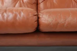 Pamono Brown Leather 3-Seater Sofa Coronado by Tobia Scarpa for B&b Italia, Italy, 1960s Hot