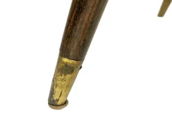 Pamono Brown Skai and Brass Chairs by Carlo Pagani for Cassina, 1956, Set of 2 New