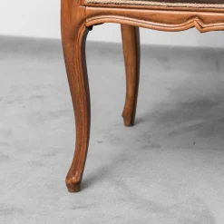 Pamono Brown Velvet and Wood Entrance Sofa Bench, 1950s Discount