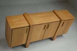 Pamono Brustalist Oak Sideboard, Belgium, 1990s Outlet