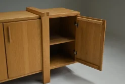 Pamono Brustalist Oak Sideboard, Belgium, 1990s Outlet