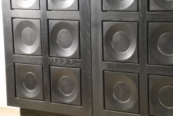 Pamono Brutalist Blackened Wood Sculptural Sideboard Cabinet, 1970s Outlet