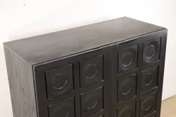 Pamono Brutalist Blackened Wood Sculptural Sideboard Cabinet, 1970s Outlet