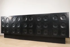 Pamono Brutalist Blackened Wood Sculptural Sideboard, 1970s Best