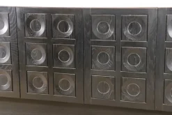 Pamono Brutalist Blackened Wood Sculptural Sideboard, 1970s Best