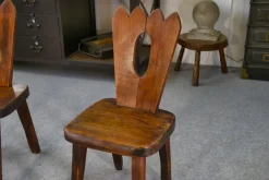 Pamono Brutalist Chairs in Elm from Aranjou, 1960s, Set of 2 Clearance