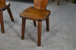 Pamono Brutalist Chairs in Elm from Aranjou, 1960s, Set of 2 Clearance
