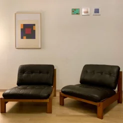Pamono Brutalist Chairs in the style of Pierre Chapo, 1970s, Set of 2 Best