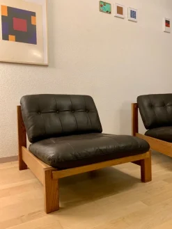 Pamono Brutalist Chairs in the style of Pierre Chapo, 1970s, Set of 2 Best
